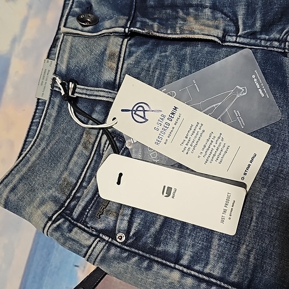 G-Star Restored Denim Distressed Skinny Jeans Midge Size 24 NWT - Picture 5 of 13
